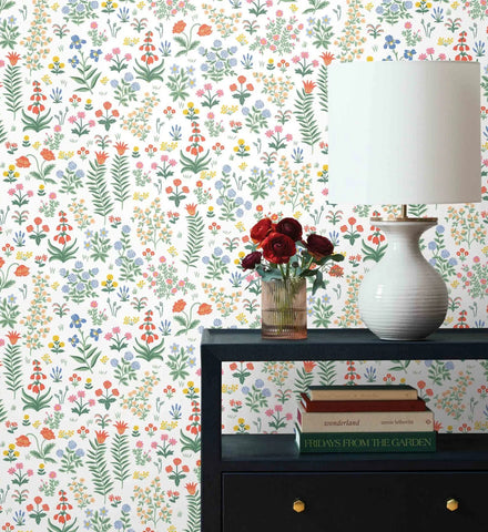 Menagerie Garden Peel & Stick Wallpaper - Rose Multi