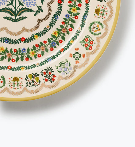 Porcelain Dinner Plate Set - Rosette