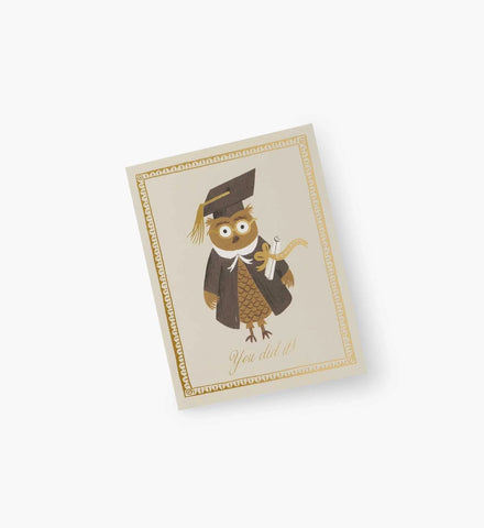 Congrats Owl Congrats Card - Single Card