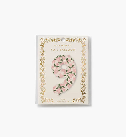 Numbered Foil Balloon - Pink Hydrangea