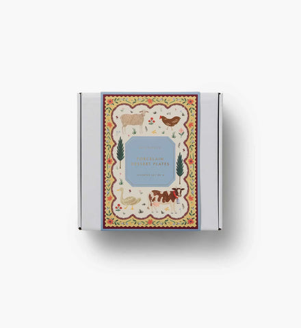 Porcelain Dessert Plate Set - Home Sweet Home