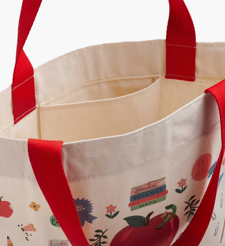 East West Canvas Tote Bag - Schoolhouse