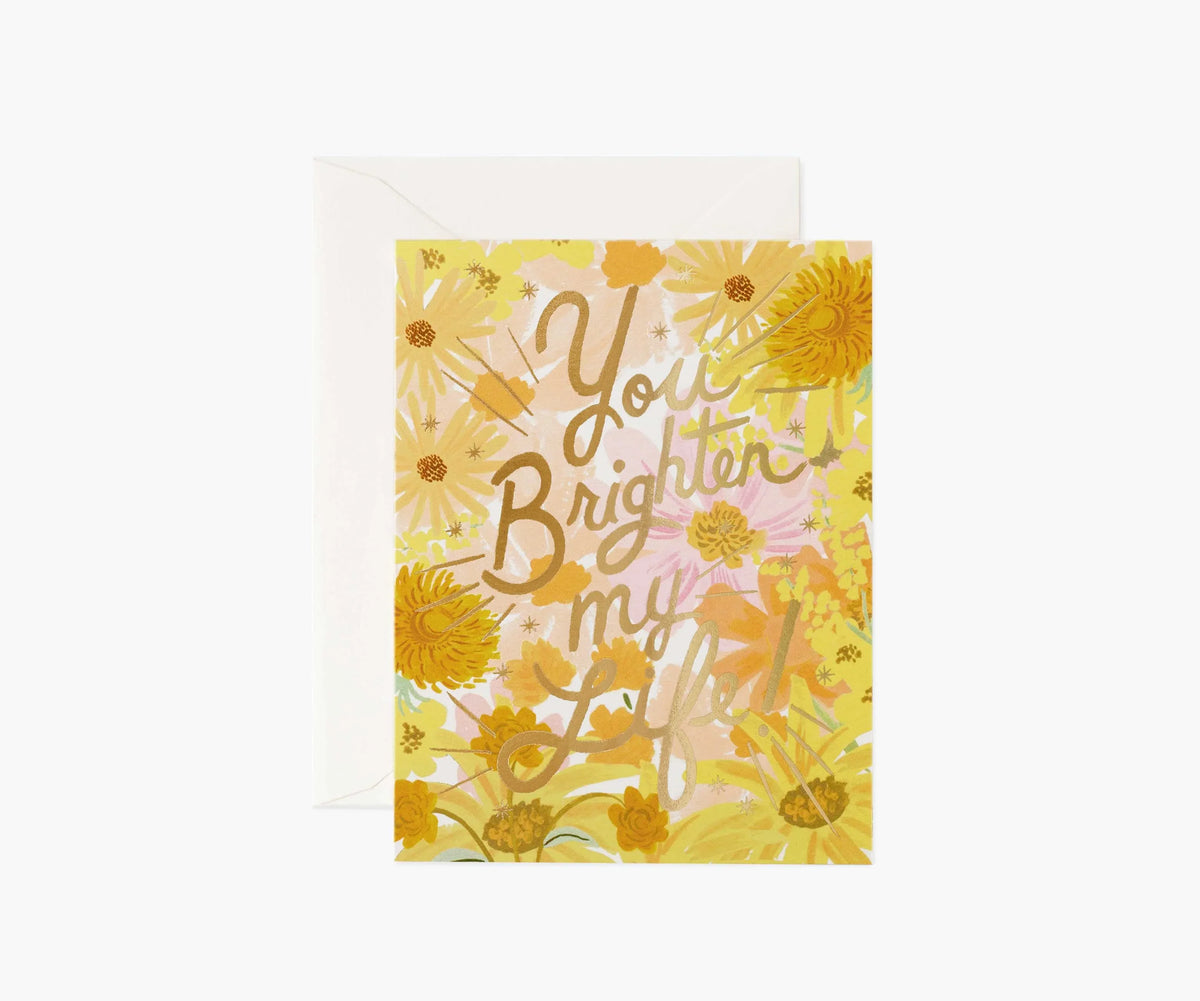 You Brighten My Life Love & Friendship Card - Single Card