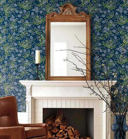 Cornflower Wallpaper - Navy