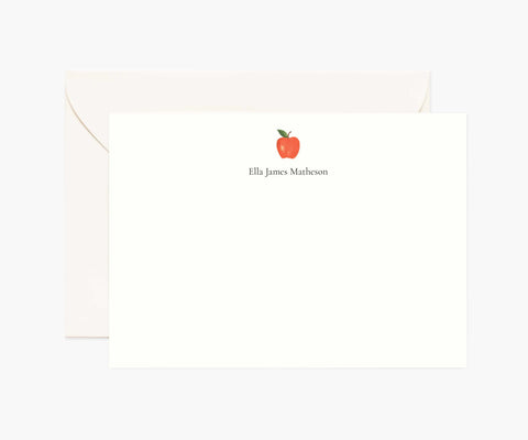 Food & Drink Personalized Stationery  - Apple