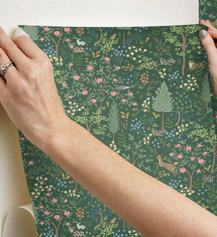 Woodland Peel & Stick Wallpaper - Emerald
