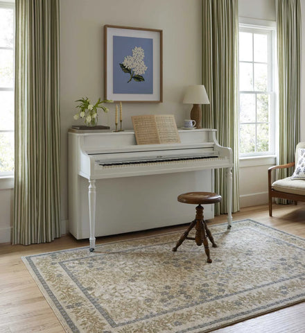 Laurel Wildwood Garden Power Loomed Rug - Cream