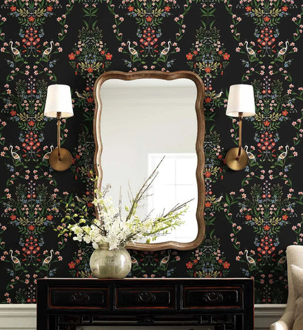 Luxembourg Wallpaper - Black Multi