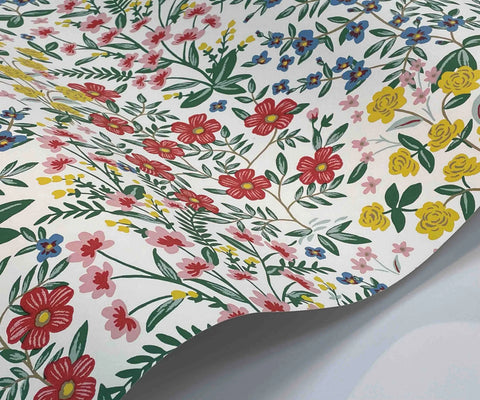 Wildwood Garden Wallpaper Sample - White