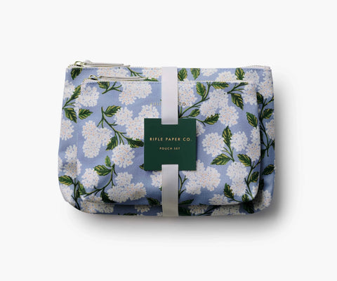 Zippered Pouch Set - Hydrangea