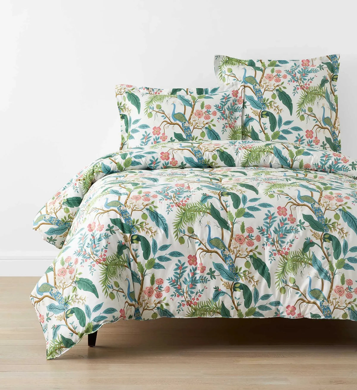 Sateen Duvet Cover - Peacock White