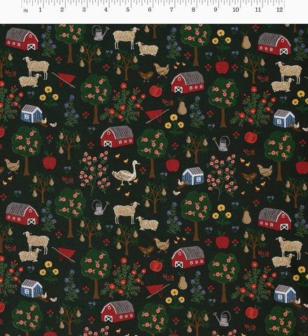 Farmhouse Cotton Fabric - Evergreen