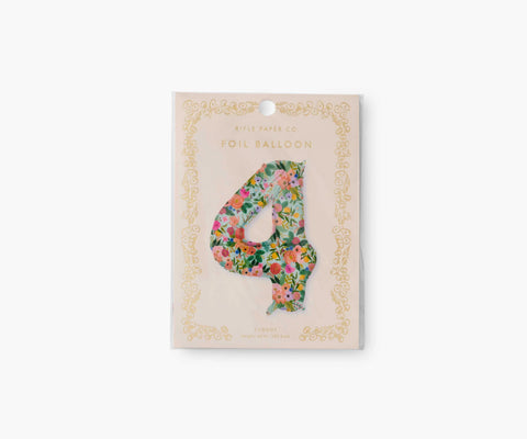 Numbered Foil Balloon - Garden Party
