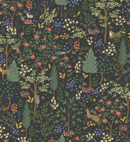 Woodland Peel & Stick Wallpaper - Black