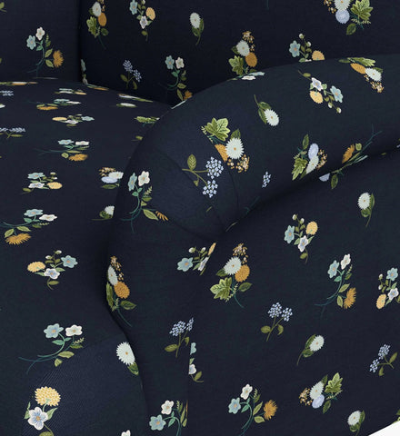 Bristol Armchair - Ditsy Dahlia Navy