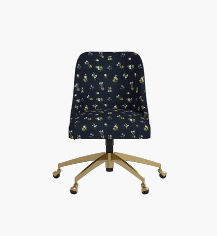 Oxford Desk Chair - Ditsy Dahlia Navy