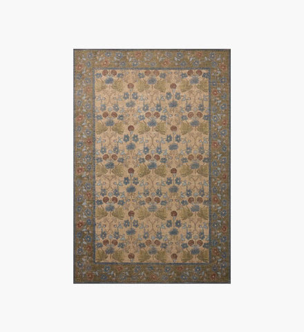 Edinburgh Maple Power Loomed Rug - Tan & Olive