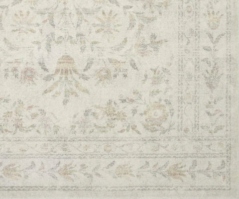 Courtyard Lily Printed Rug - Yellow Multi