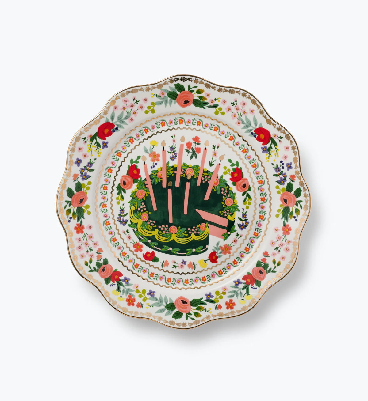 Celebration Plate - Floral Cake