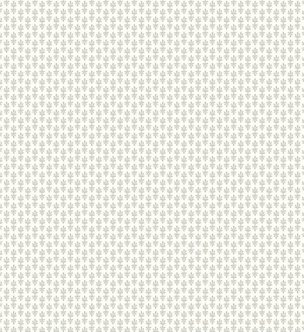 Petal Wallpaper - White & Metallic Silver