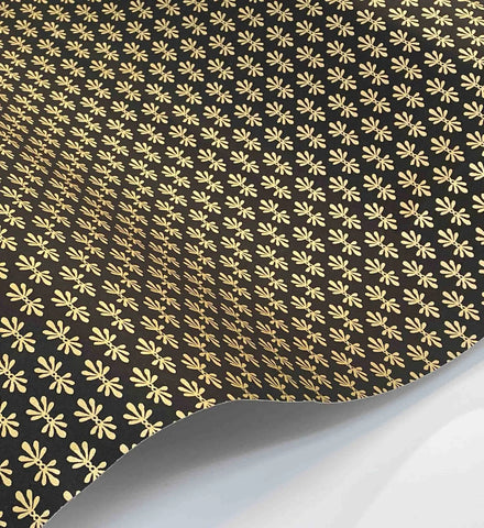 Petal Wallpaper - Black & Metallic Gold