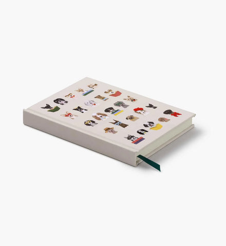 Embroidered Journal - Studious Dogs