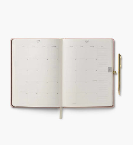 2027 12-Month Hardcover Planner with Pen - Paisley