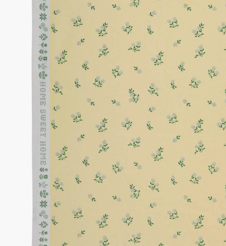 Ditsy Hydrangea Cotton Fabric - Butter