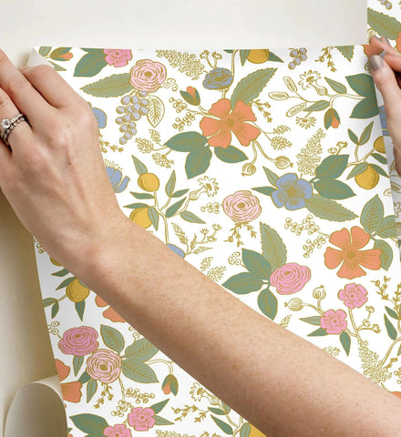 Colette Peel & Stick Wallpaper - Rose Multi