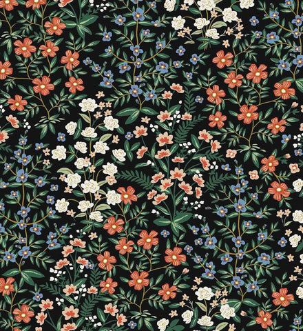 Wildwood Garden Wallpaper - Black