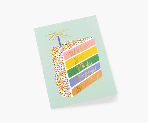 Cake Slice Birthday Card - Single Card