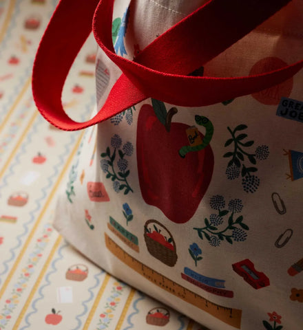 East West Canvas Tote Bag - Schoolhouse