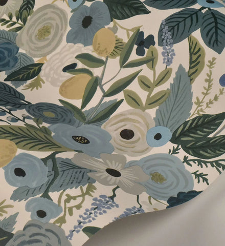 Garden Party Wallpaper - Indigo Multi