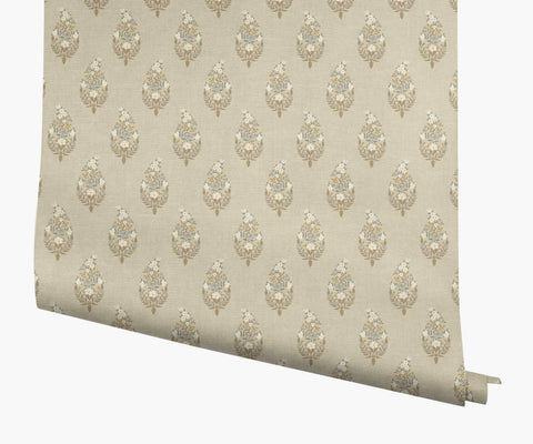 Paisley Wallpaper - Linen