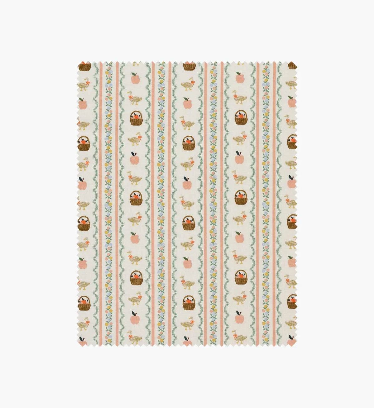 Farmhouse Stripe Cotton Fabric - Cream