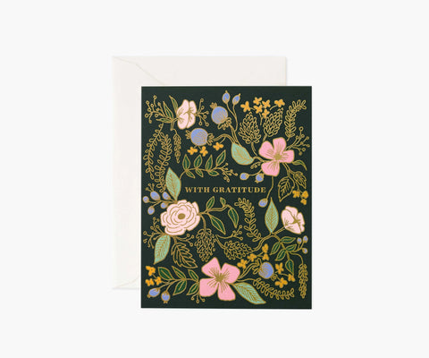 With Gratitude Thank You Card - Single Card