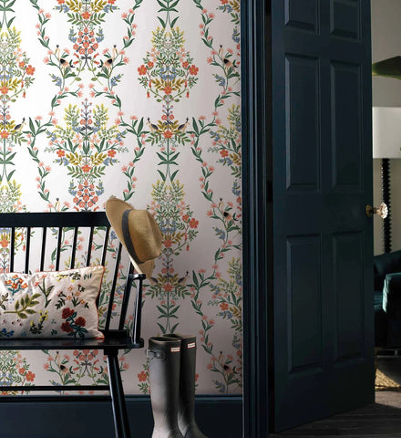 Luxembourg Peel & Stick Wallpaper - White Multi