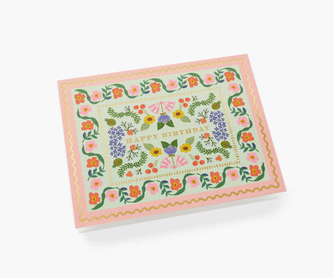 Sicily Garden Birthday Card - Single Card