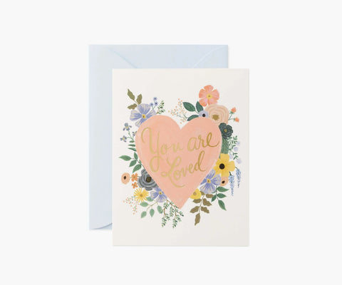You Are Loved Heart Love & Friendship Card - Single Card