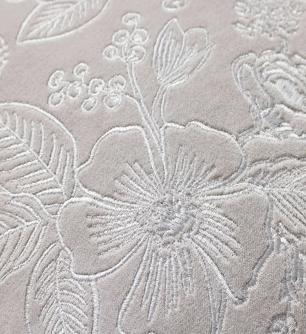 Colette Embroidered Pillow - Grey