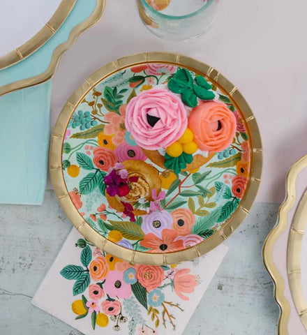 Small Paper Plates - Garden Party