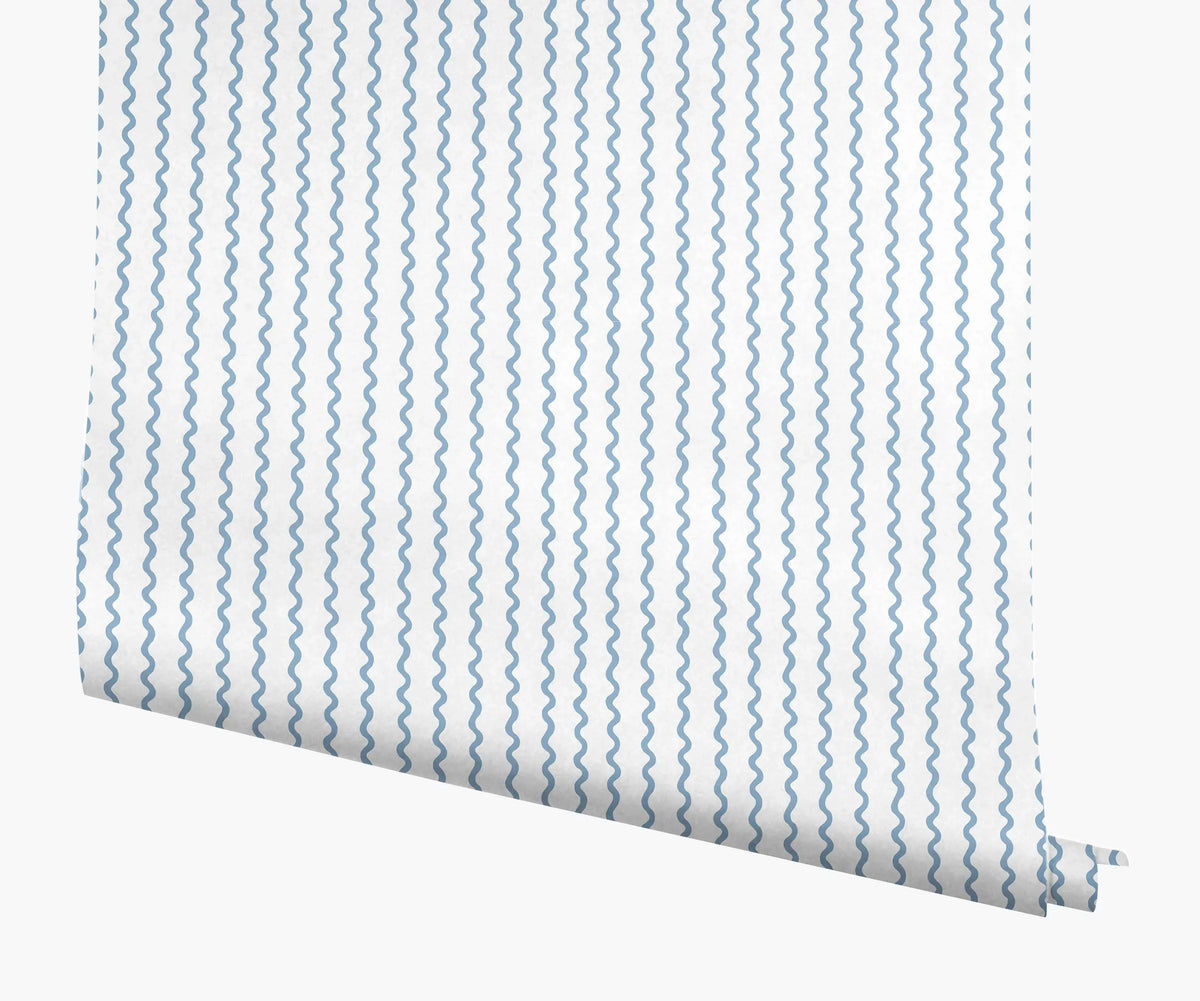 Rickrack Wallpaper - Blue