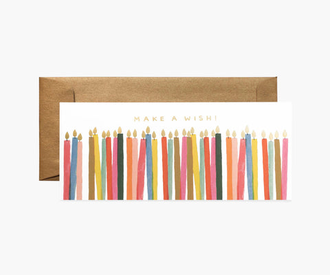 Make A Wish Candles Money Holder Birthday Card - Single Card