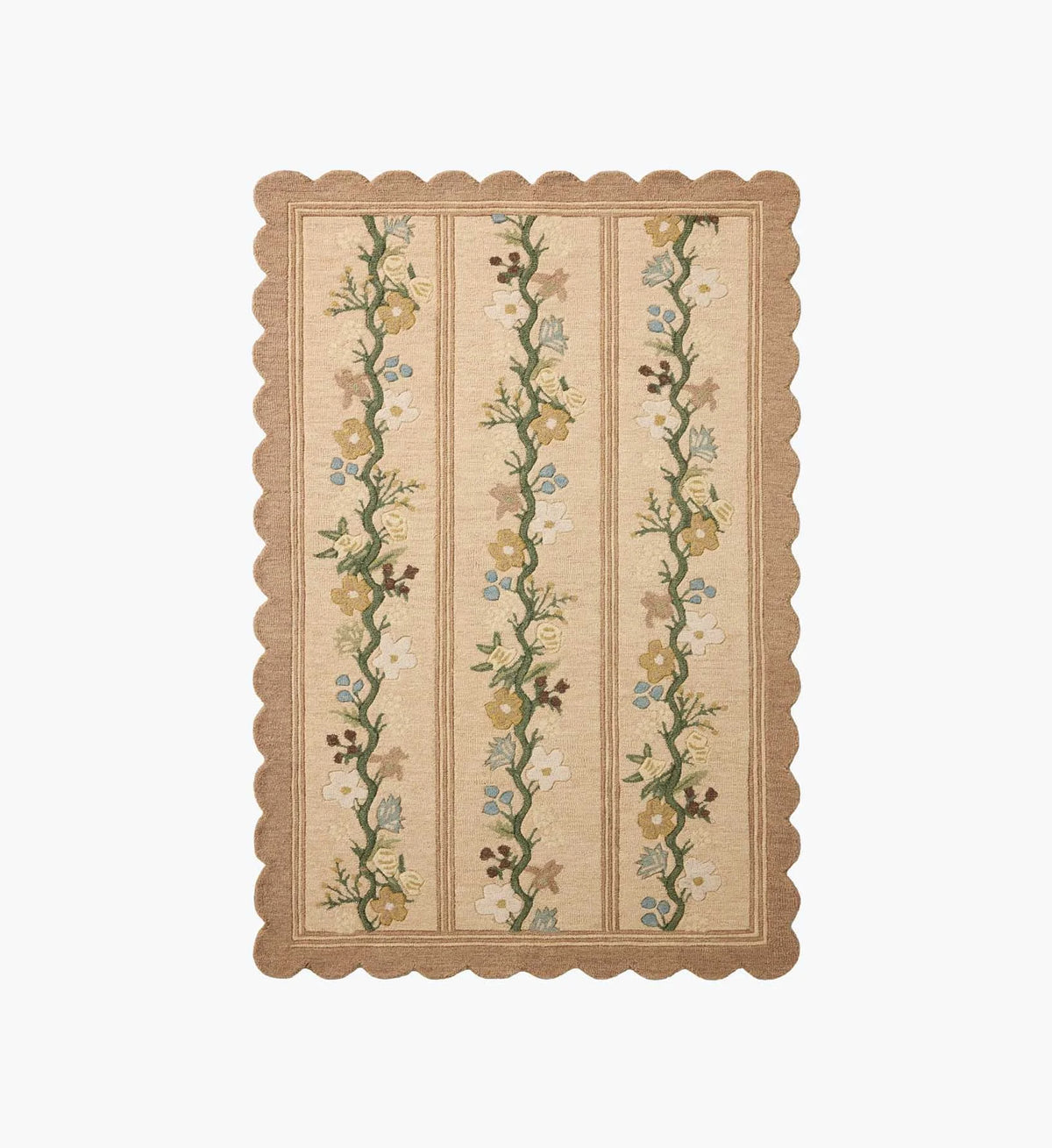 Thistle Wool Hooked Rug - Neutral