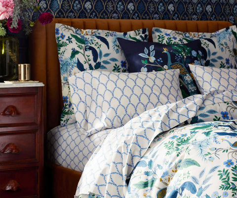Sateen Sham - Peacock Ivory