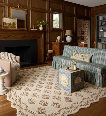 Lisette Wool Hooked Rug - Ivory & Natural