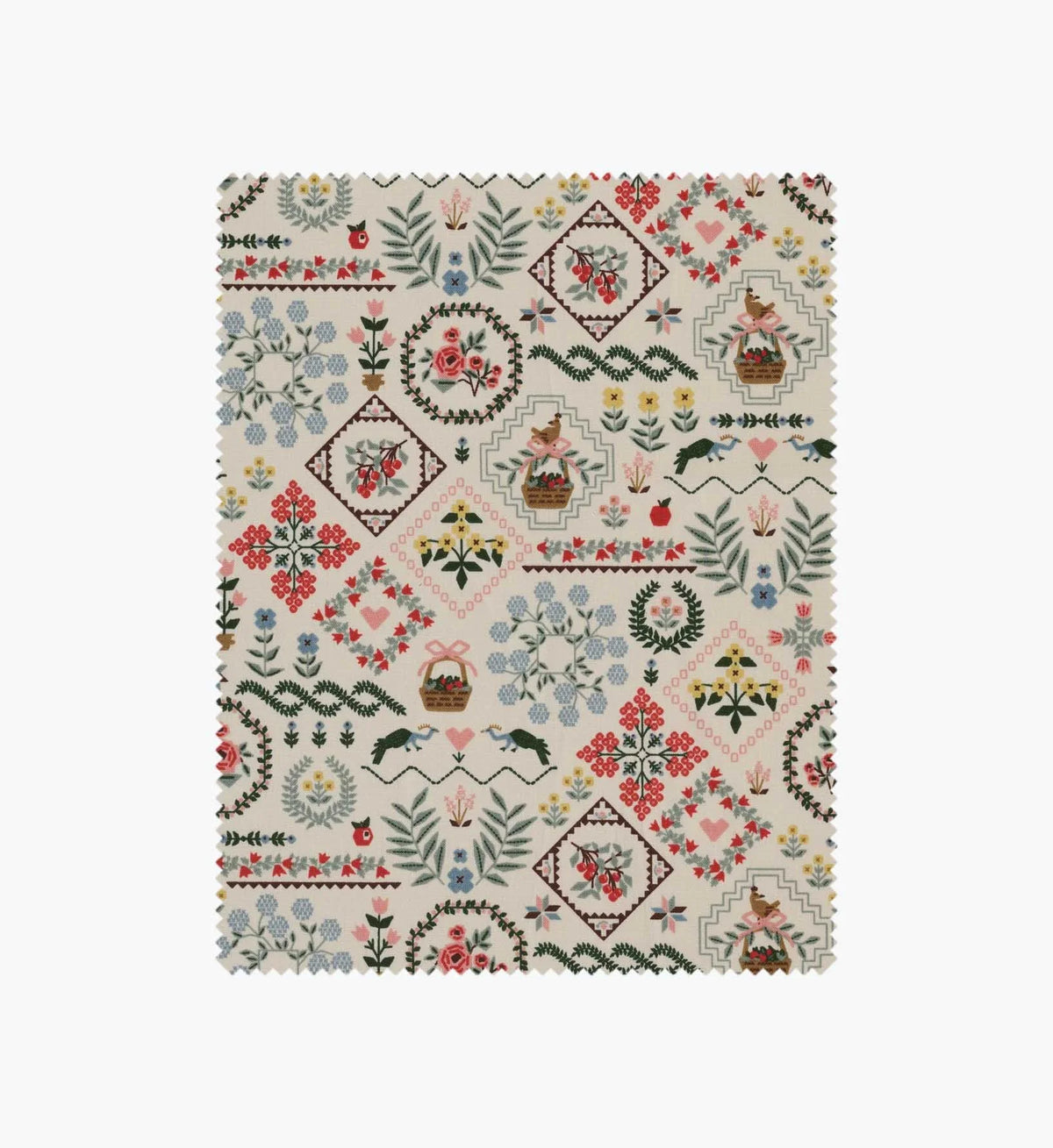 Heritage Sampler Cotton Fabric - Linen