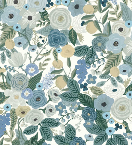 Garden Party Wallpaper - Indigo Multi