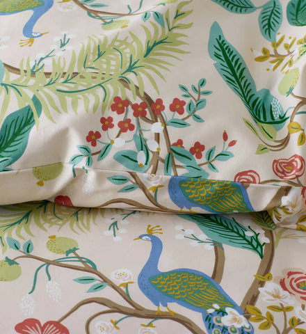 Sateen Duvet Cover - Peacock Blush
