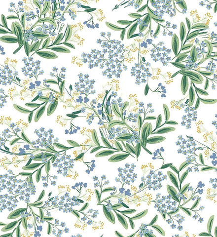 Cornflower Wallpaper - White
